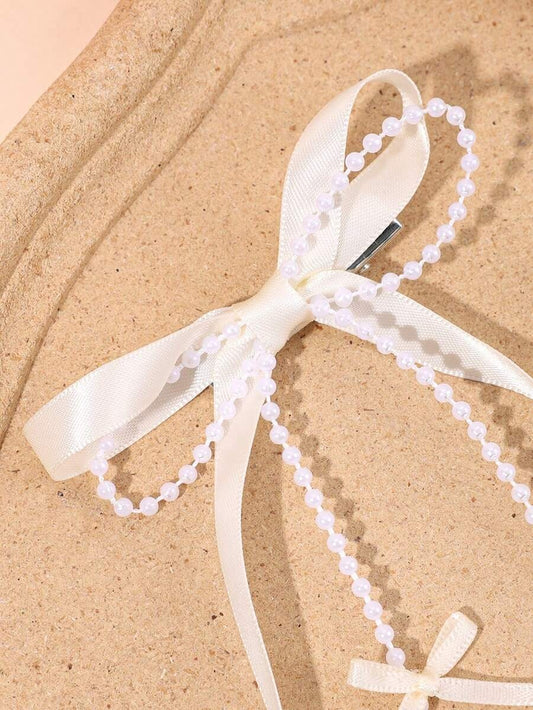 2pcs Girls Lace Satin Bow Communion Ribbon