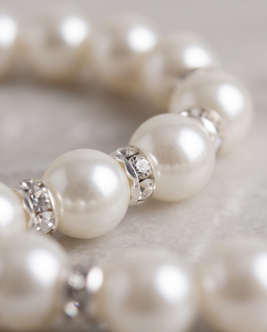 Pearl & Crystal Stretch Bracelet