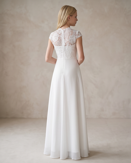 Teen Lace Communion Dress - front detail close up