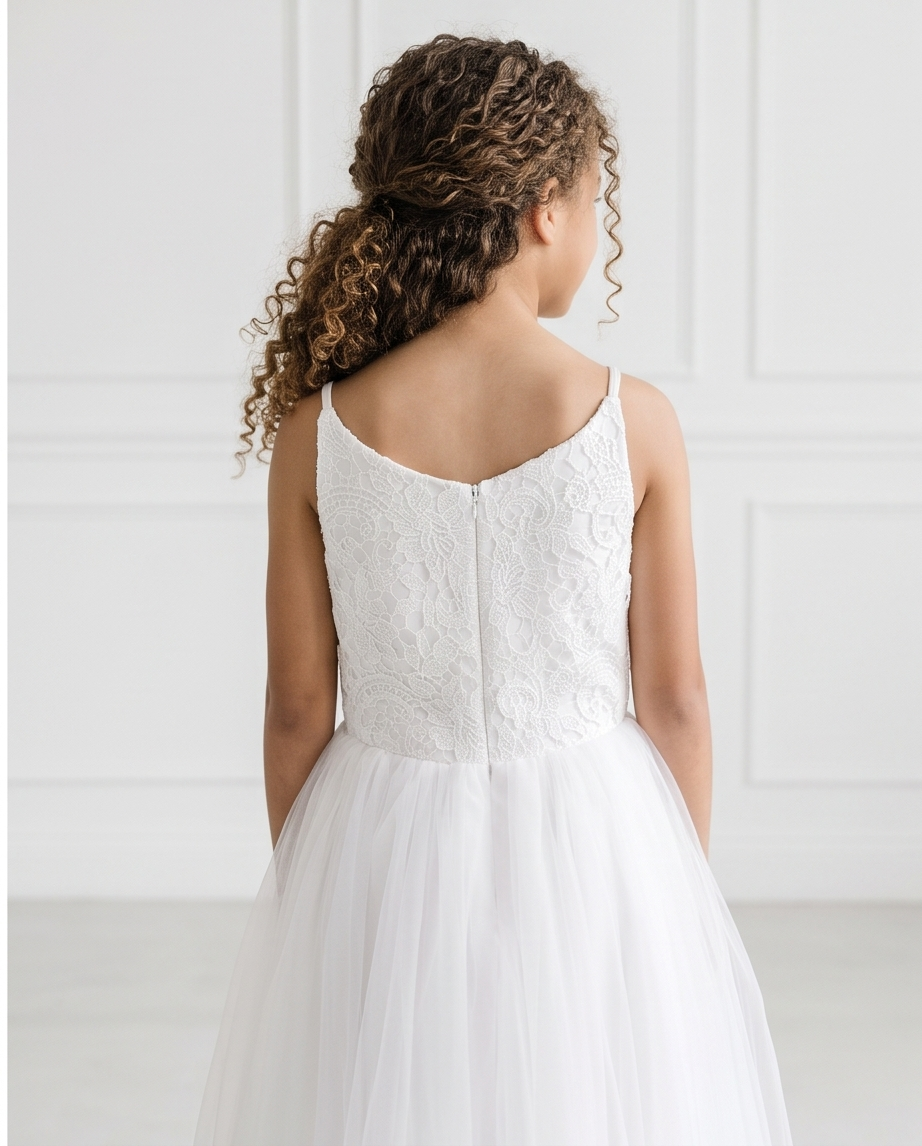 Pure Grace White Lace & Tulle Dress