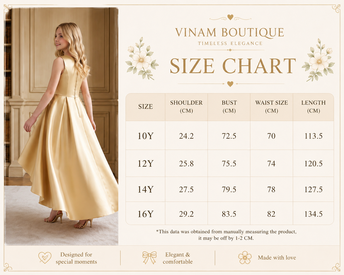 Product size chart