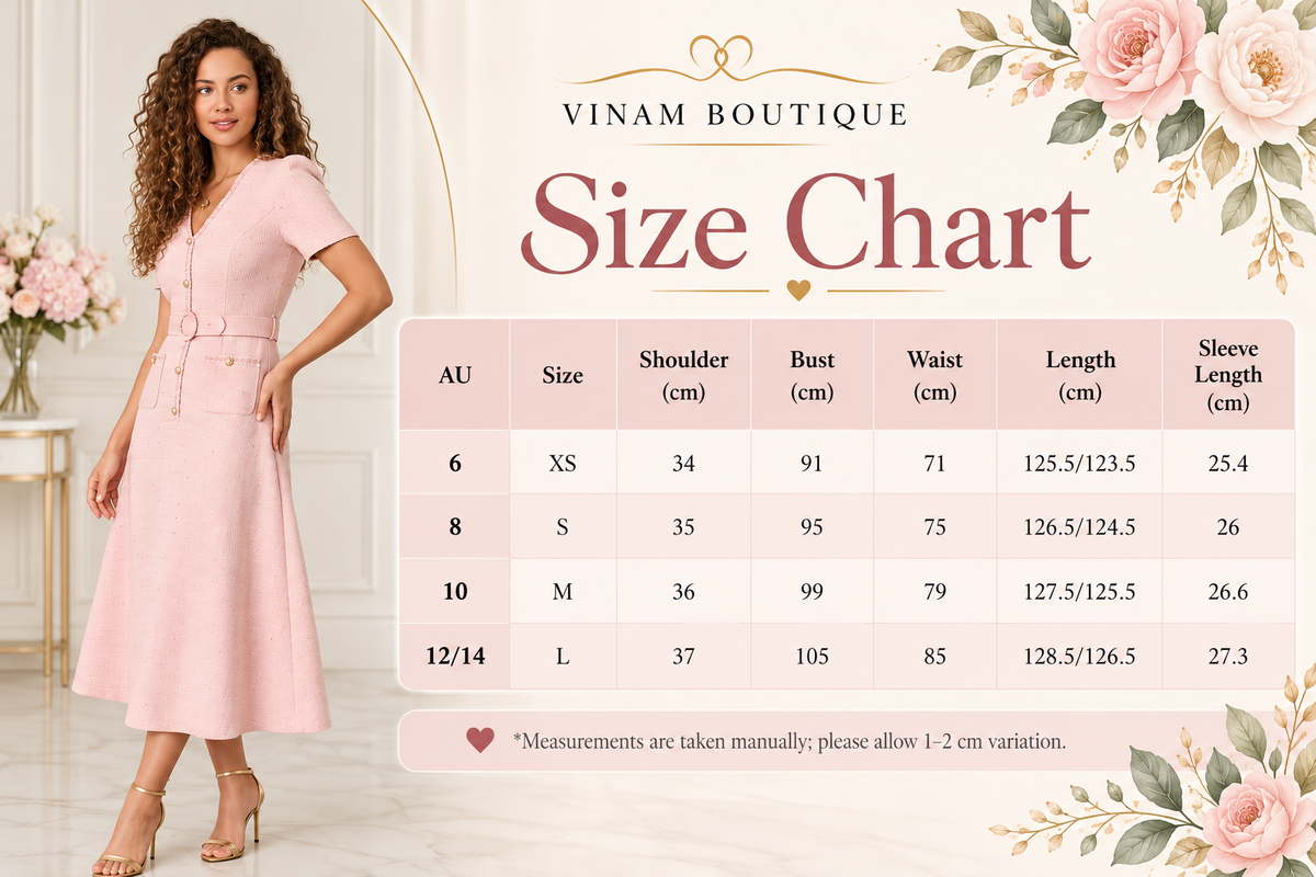 Product size chart