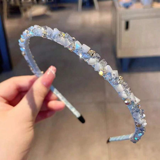 Girls Crystal Beaded Headband | Blue, Blush Pink, Champagne & Lilac