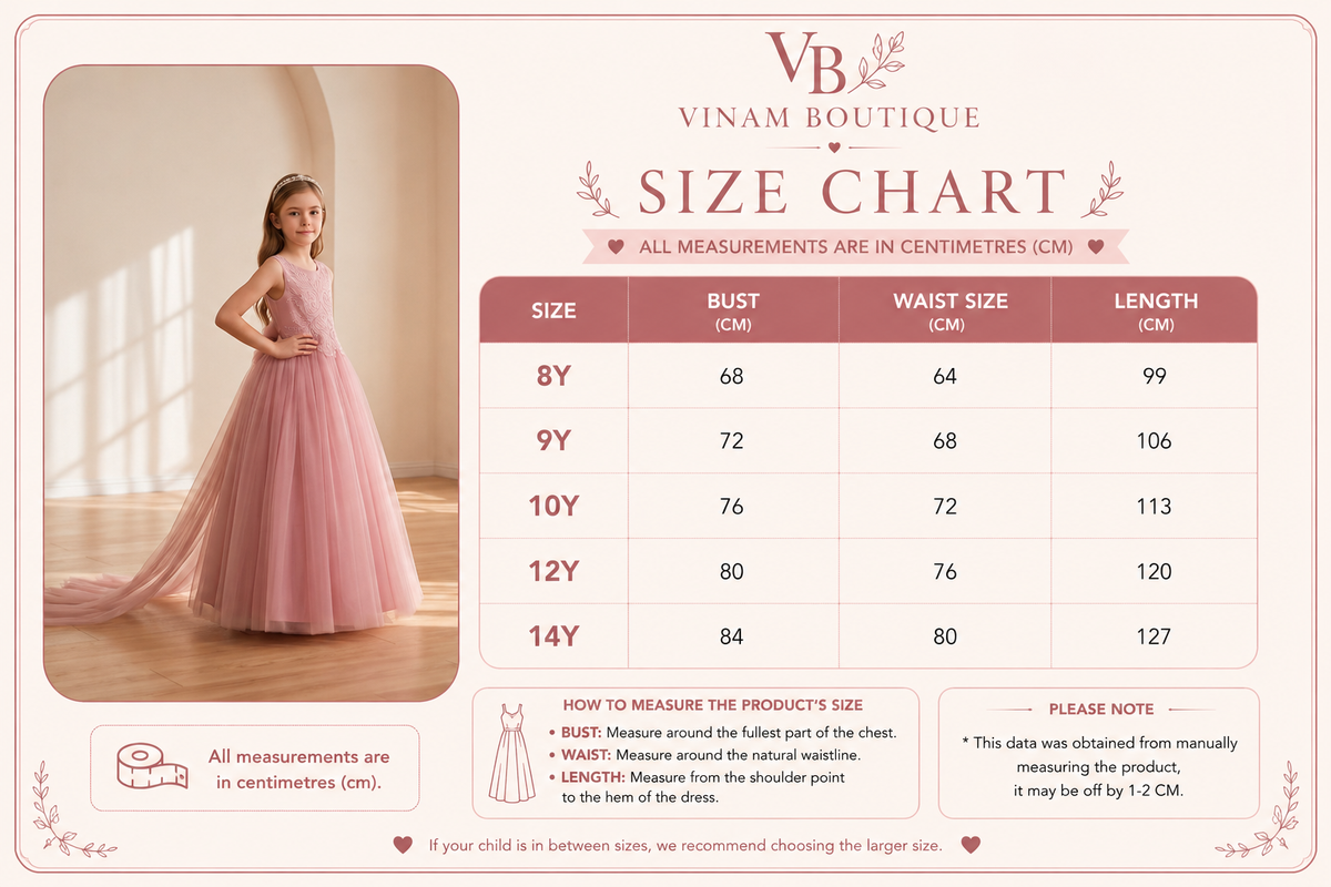 Product size chart