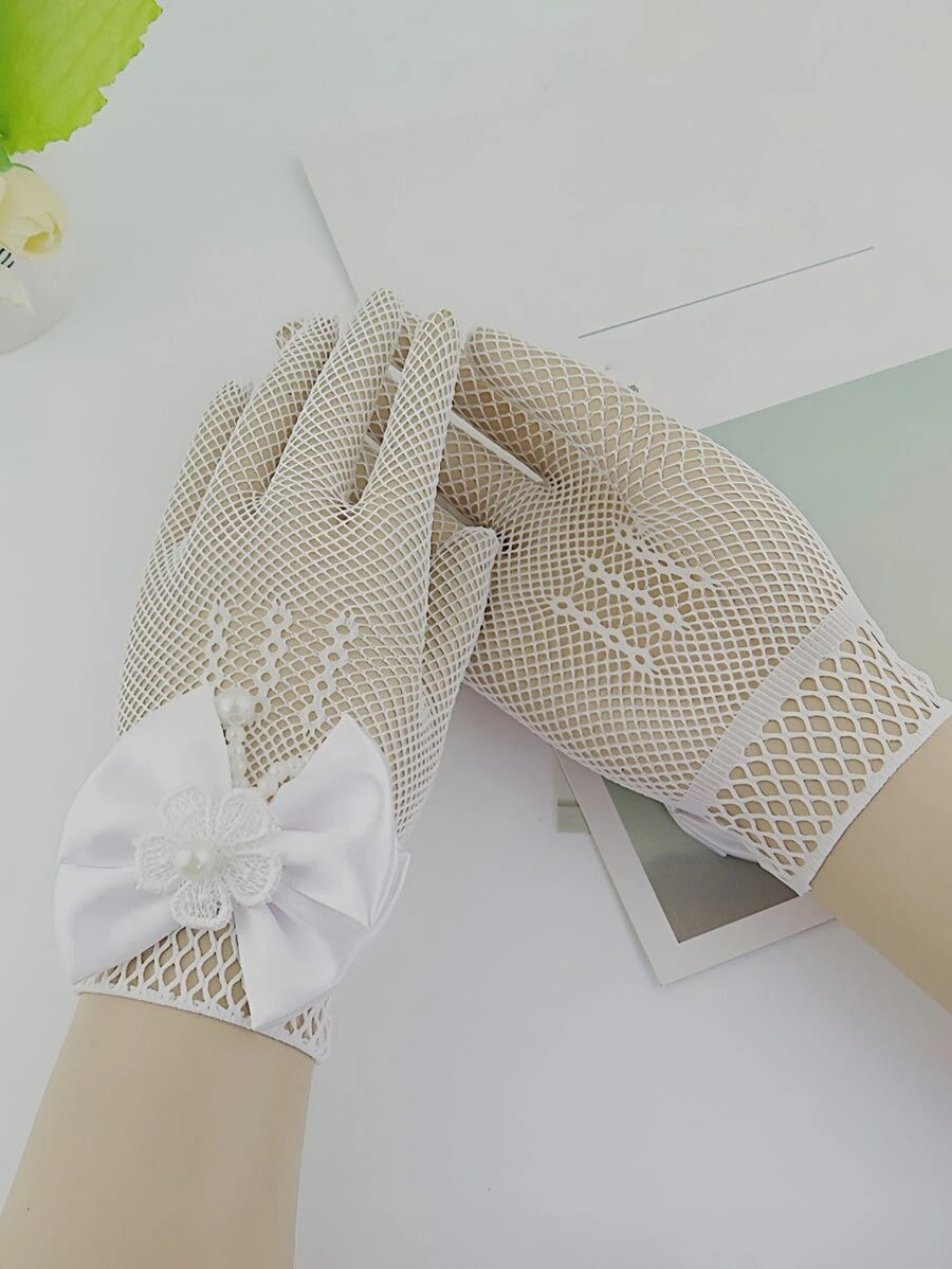 mannequin hand wearing a mesh glove