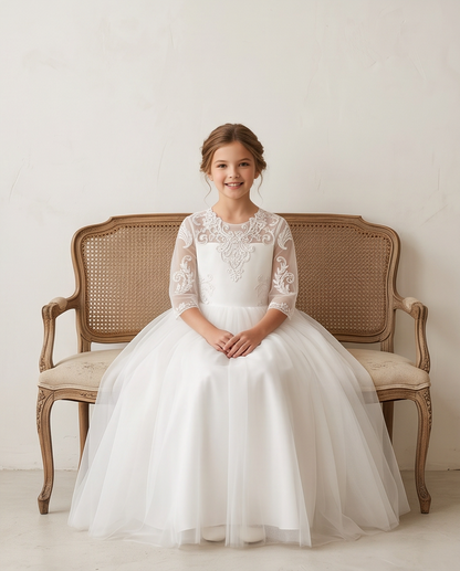 Grace Lace Communion Dress for Girls | Vinam Boutique Australia
