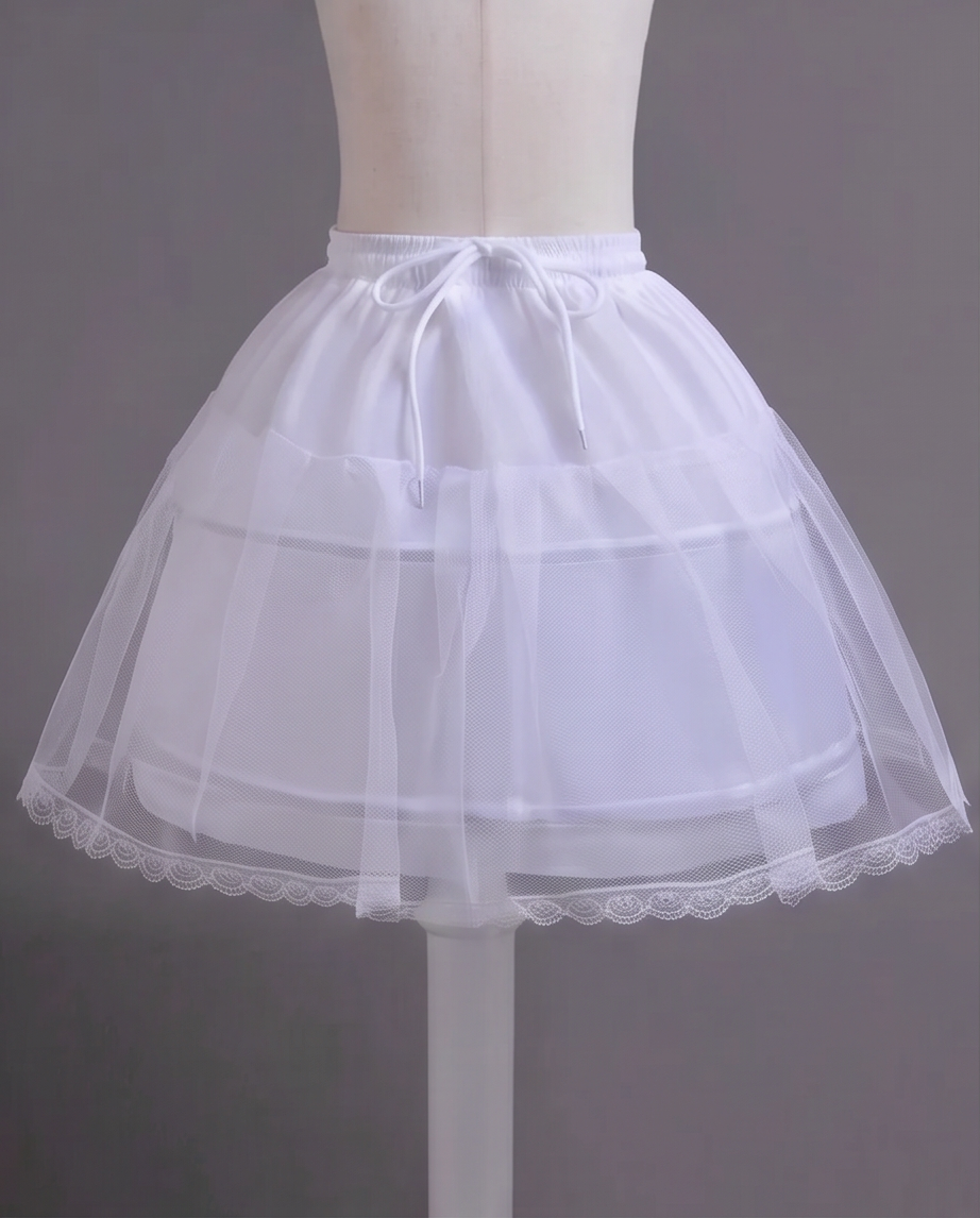 Girls White Hoop Communion Petticoat | Flower Girl Dress Underskirt