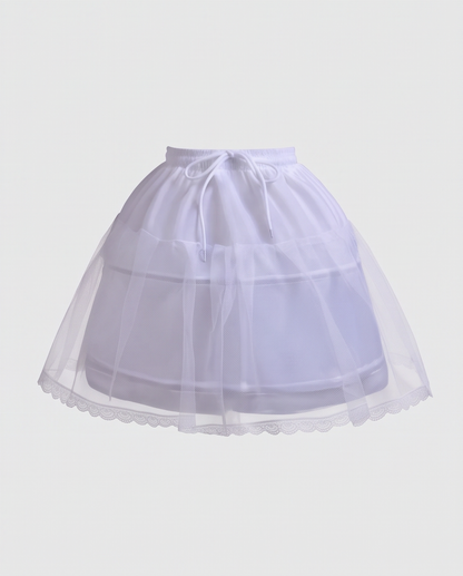 Girls White Hoop Communion Petticoat | Flower Girl Dress Underskirt