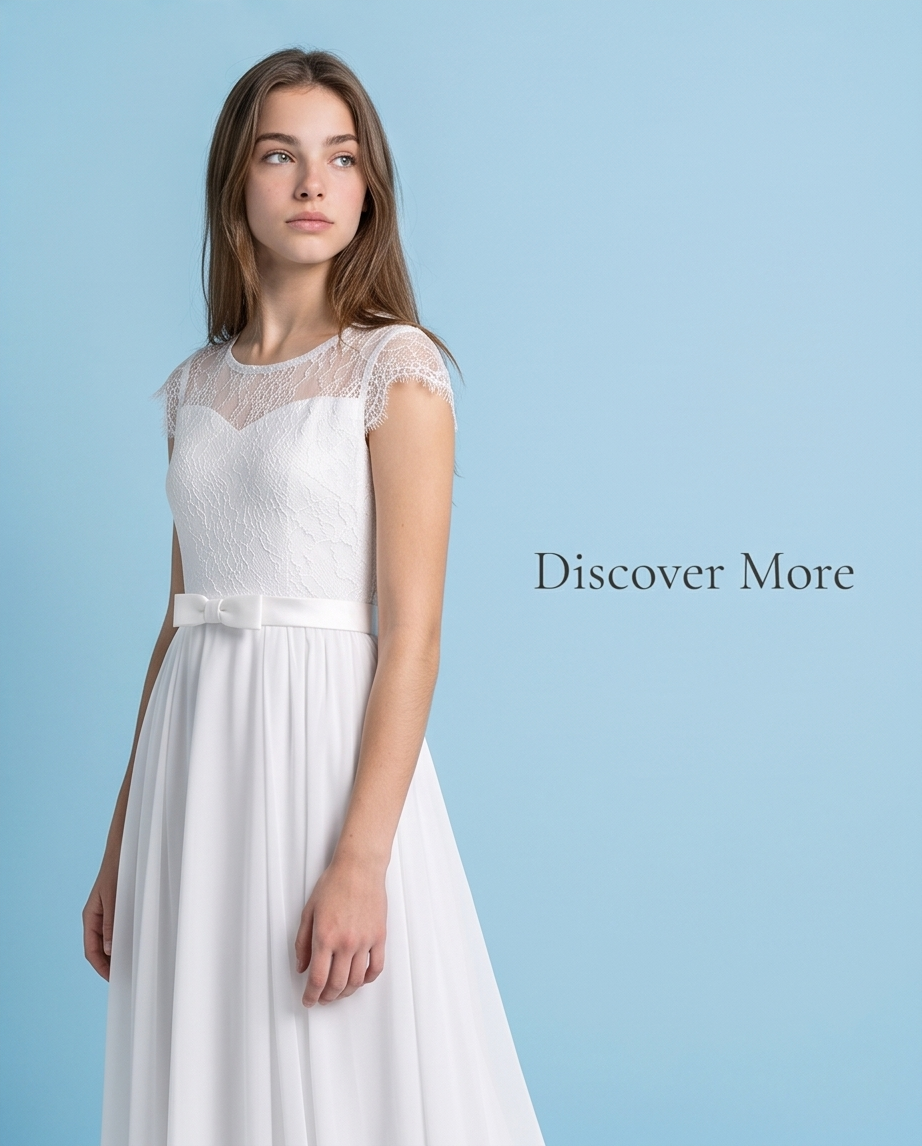 Girl wearing a chiffon white dress