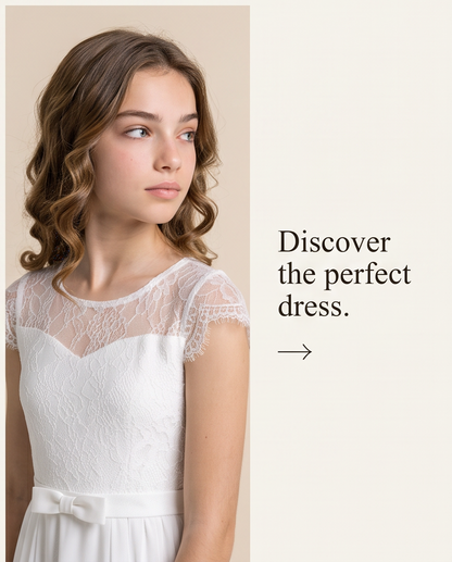 Girl wearing a chiffon white dress