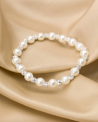 Pearl & Crystal Stretch Bracelet