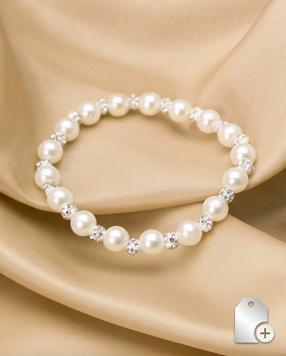 Pearl & Crystal Stretch Bracelet