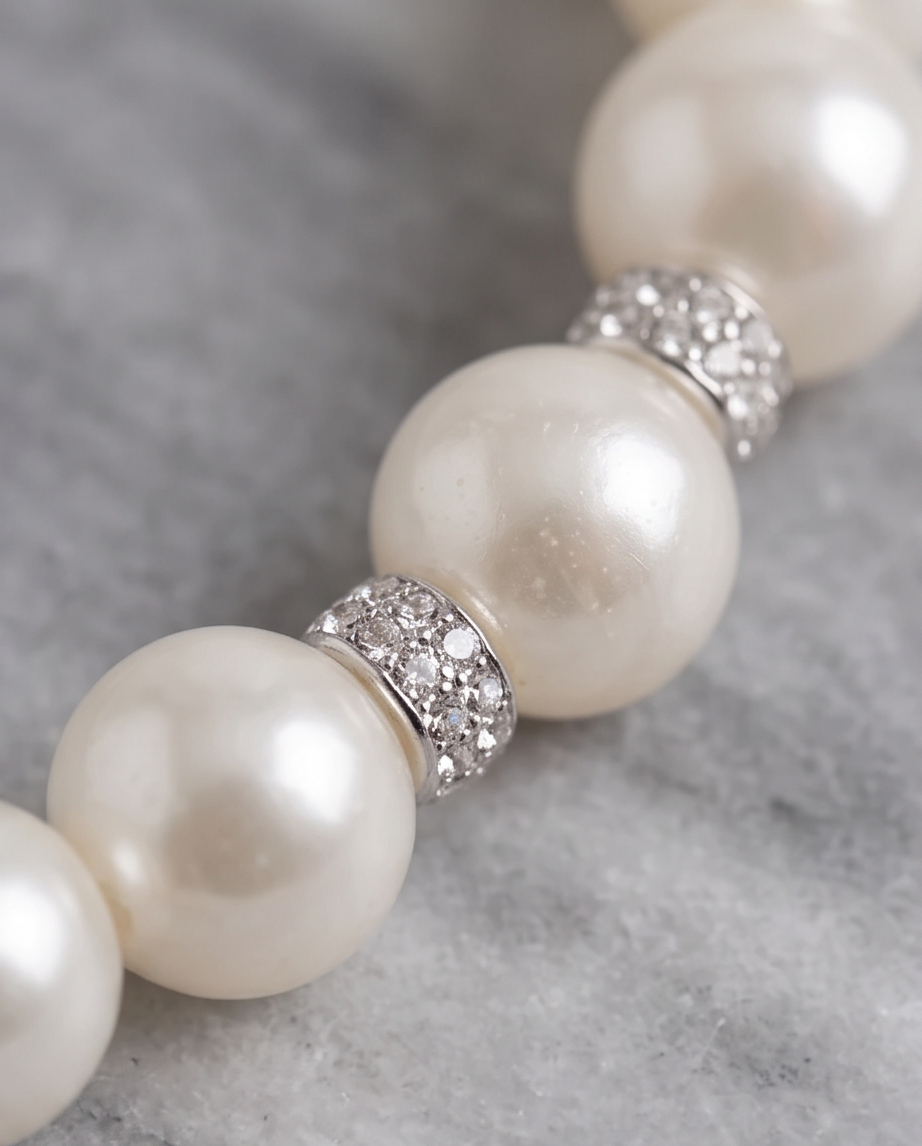 Pearl & Crystal Stretch Bracelet