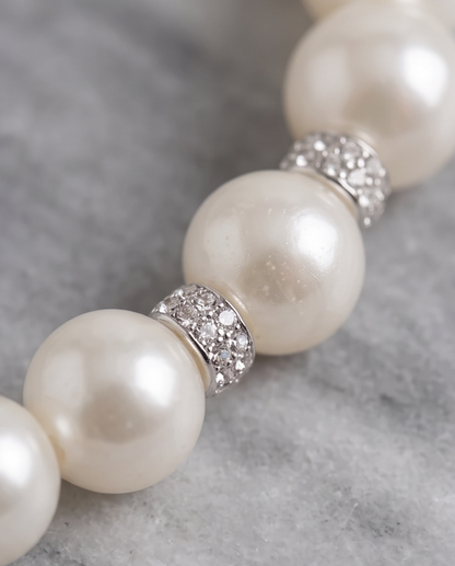 Pearl & Crystal Stretch Bracelet