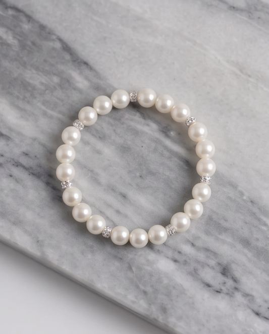 Pearl & Crystal Stretch Bracelet