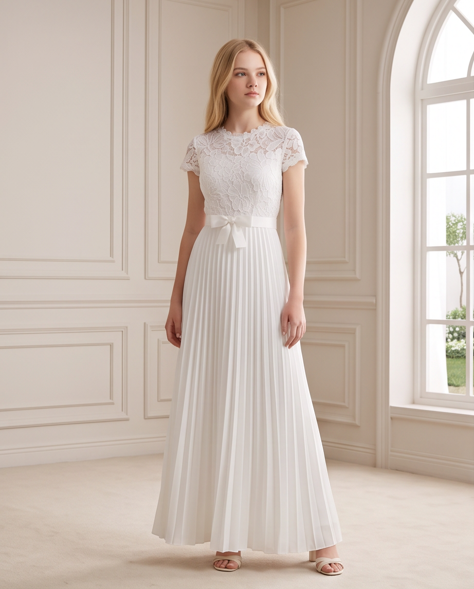 Ivory lace bodice close-up