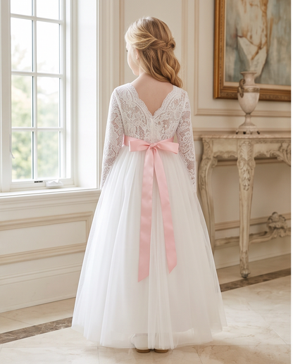 Full length tulle skirt detail
