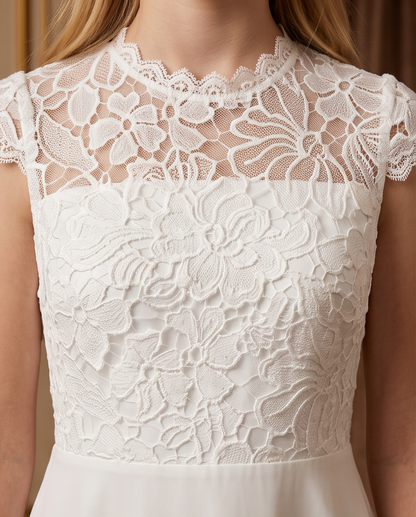 Teen Lace Communion Dress - back view
