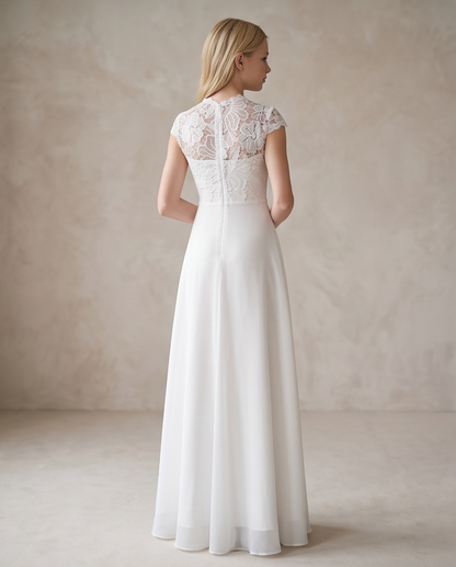 Teen Lace Communion Dress - front detail close up