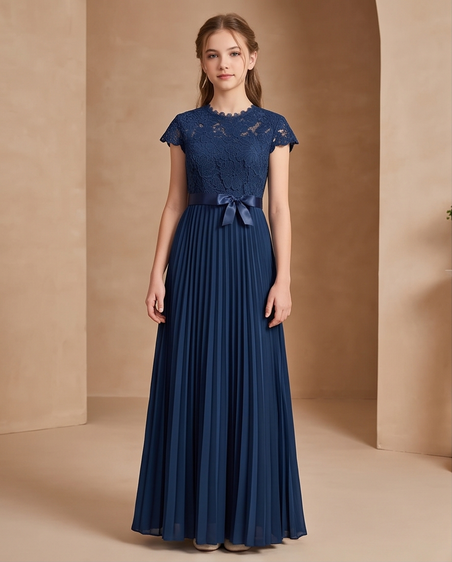 Navy blue Junior Bridesmaid dress
