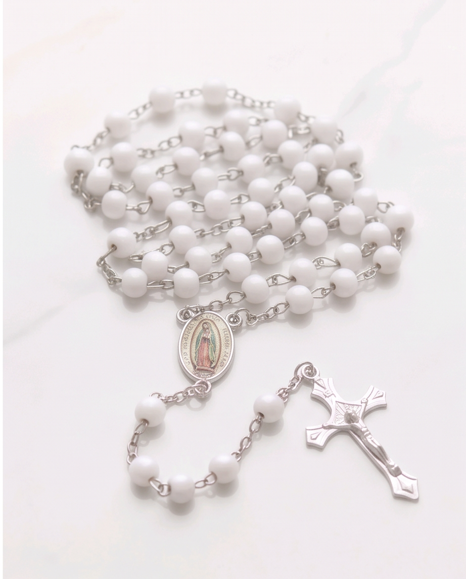 Close-up of Our Lady of Guadalupe image on the rosary case
