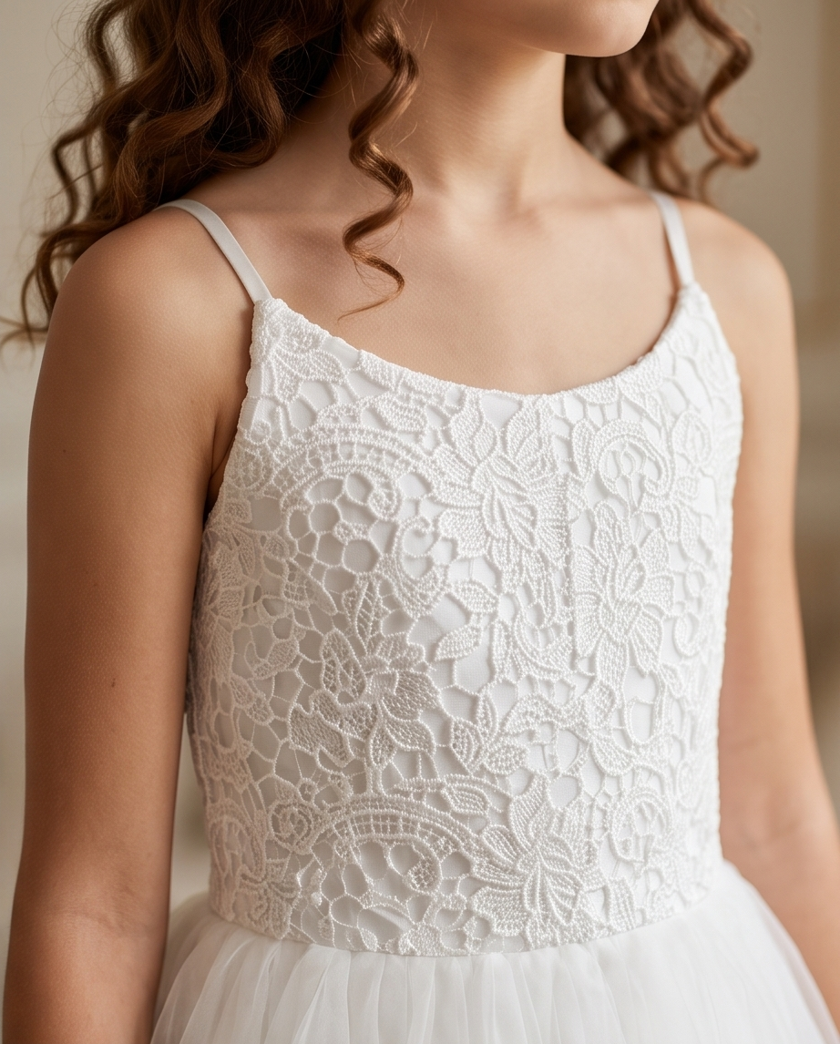 Pure Grace White Lace & Tulle Dress