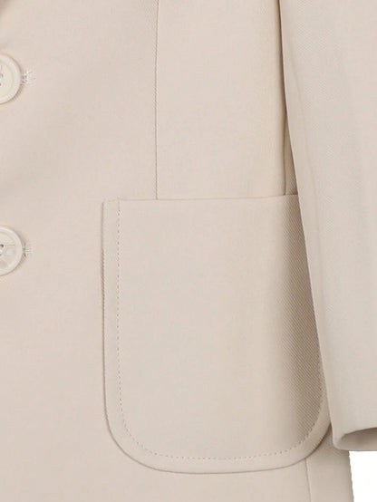Boys’ Beige 4-Piece Formal Suit – Coat, Waistcoat, Trousers & Bow Tie