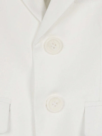 Boys’ White 4-Piece Formal Suit – Coat, Waistcoat, Trousers & Bow Tie