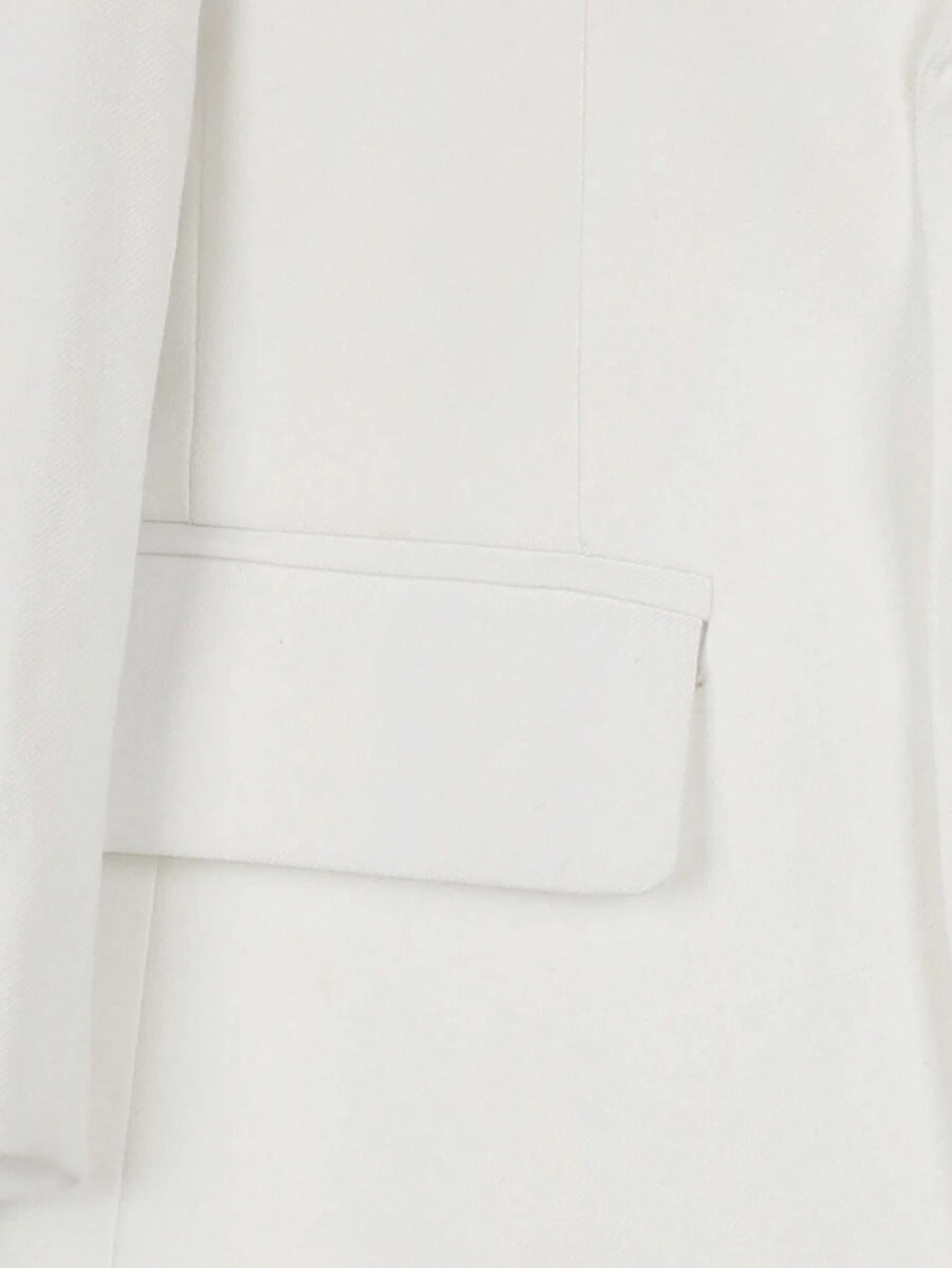 Boys’ White 4-Piece Formal Suit – Coat, Waistcoat, Trousers & Bow Tie