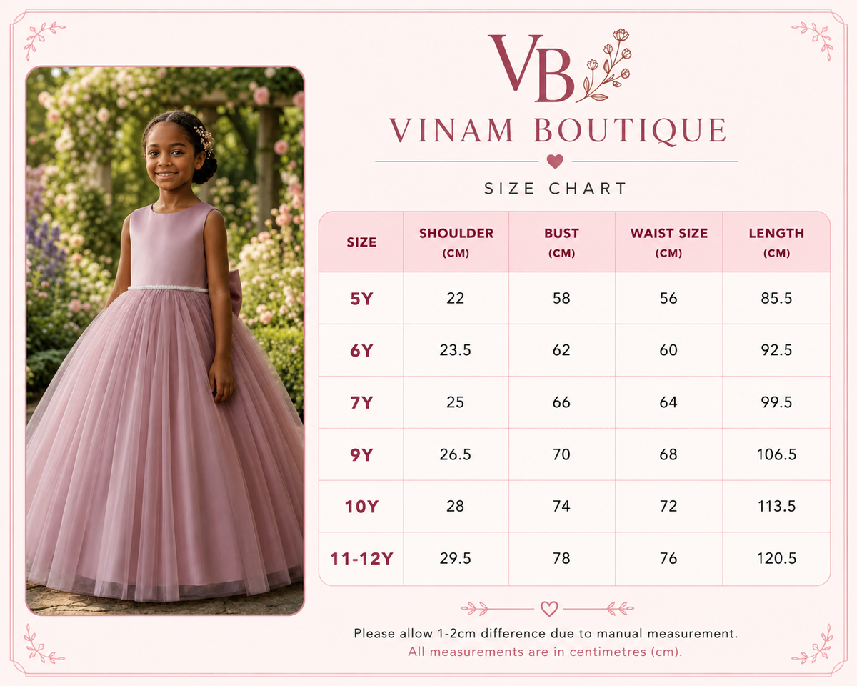 Product size chart