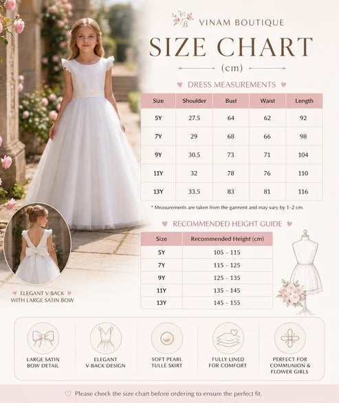 Girls pink pearl tulle communion dress lifestyle promotional image