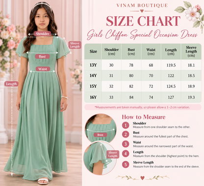 Sage Green Flutter Sleeve Pleated Occasion Dress