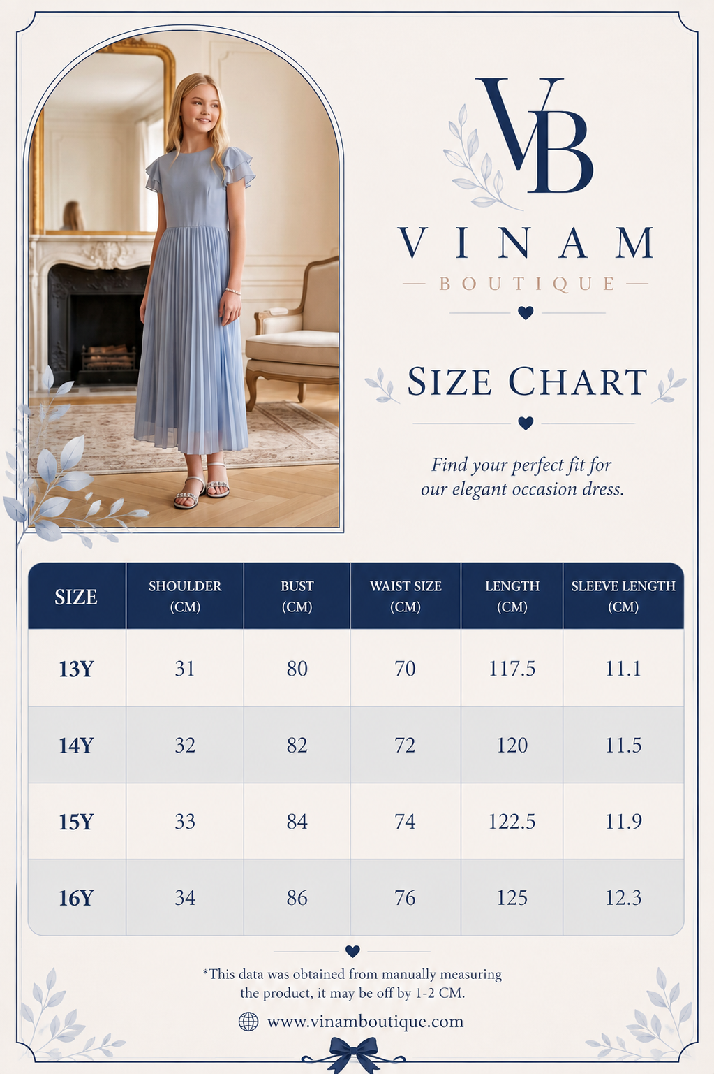 blue Junior Bridesmaid dress