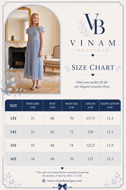 blue Junior Bridesmaid dress