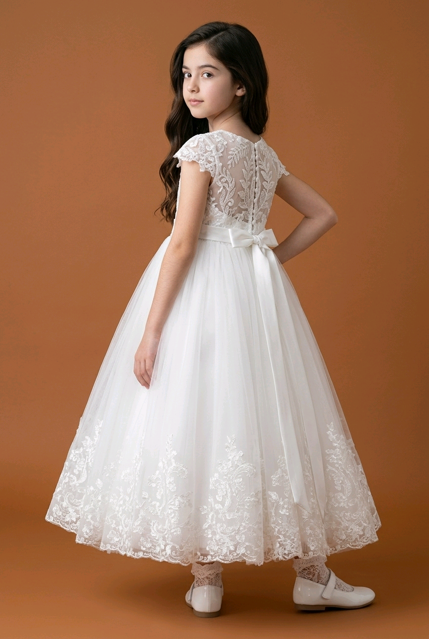 Celeste Lace Communion Dress for Girls