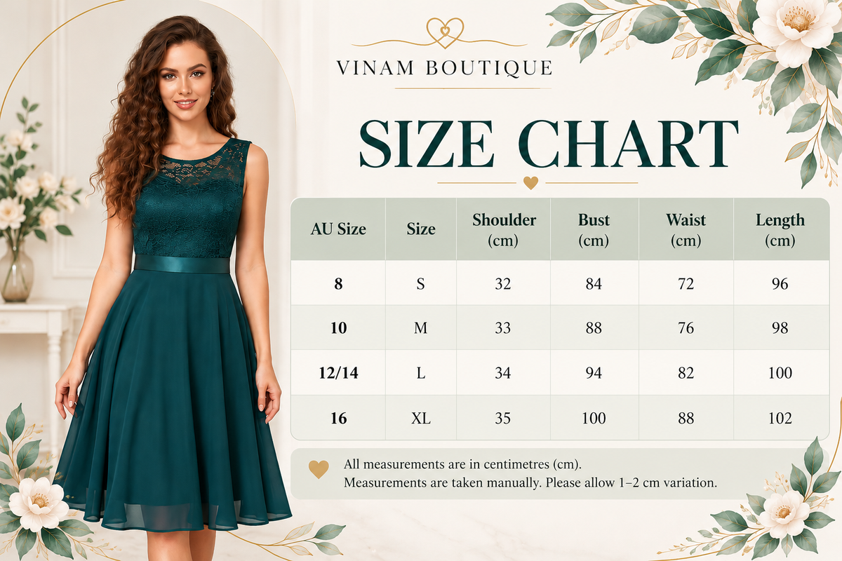 Product size chart