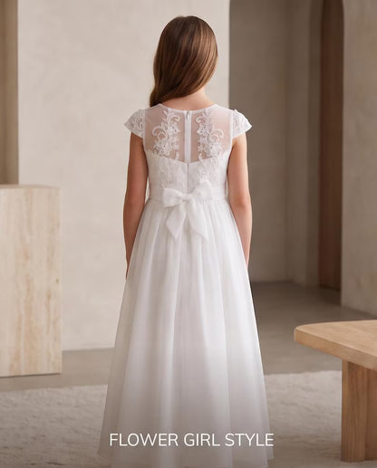 Girl in Chiffon white dress