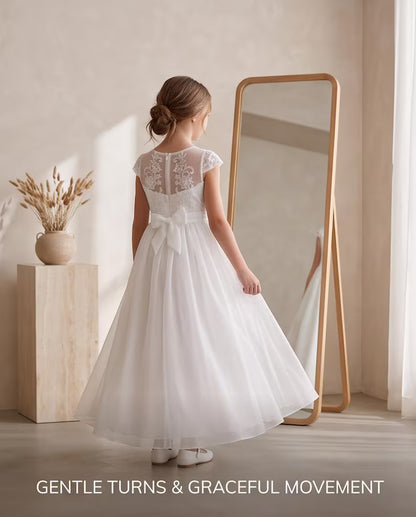 Girl in Chiffon white dress