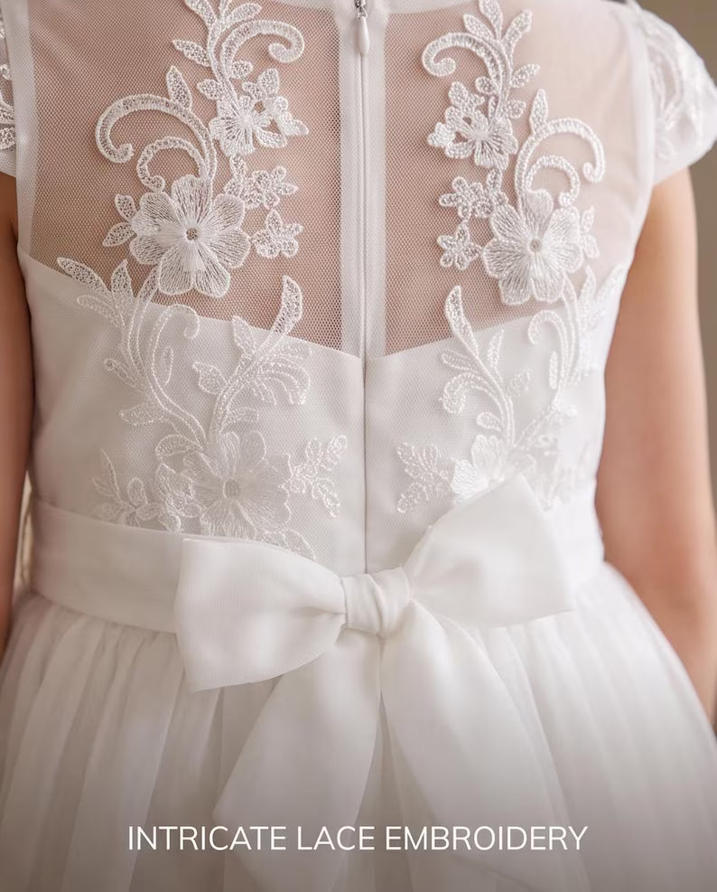 Girl in Chiffon white dress