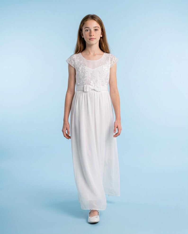 Girl in Chiffon white dress