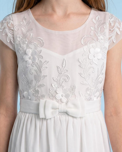 Girl in Chiffon white dress