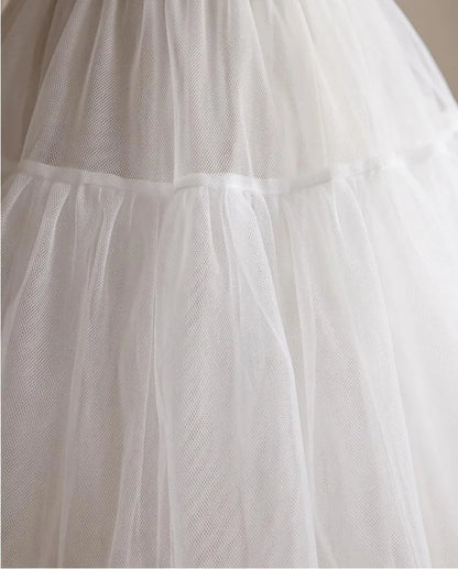 Girls White Hoop Communion Petticoat | Flower Girl Dress Underskirt