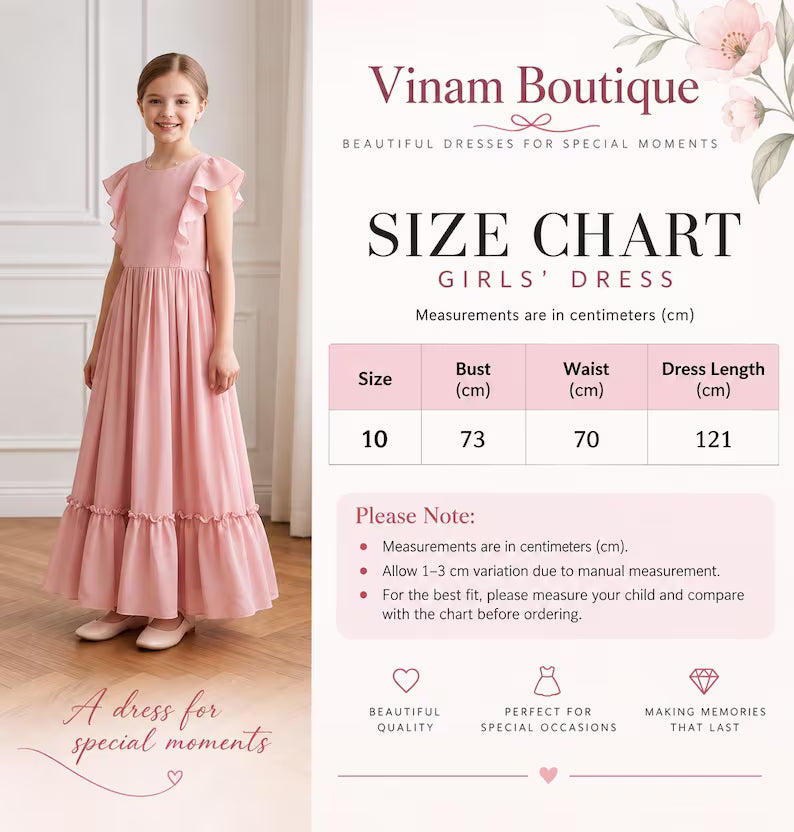 Product size chart