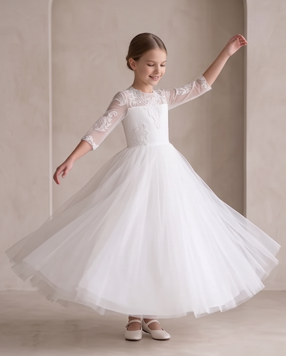 Grace Lace Communion Dress for Girls | Vinam Boutique Australia