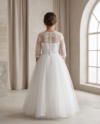 Grace Lace Communion Dress for Girls | Vinam Boutique Australia