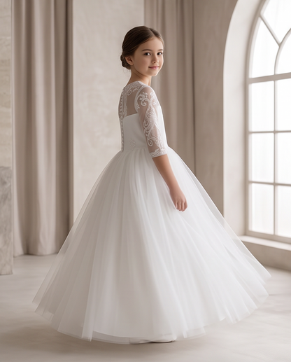 Grace Lace Communion Dress for Girls | Vinam Boutique Australia