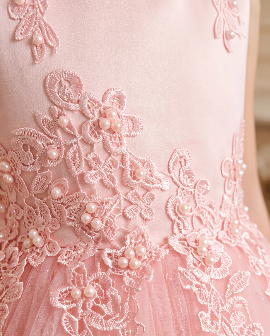 Aurora Elegant Tulle Flower Girl Dress for Girls | Vinam Boutique