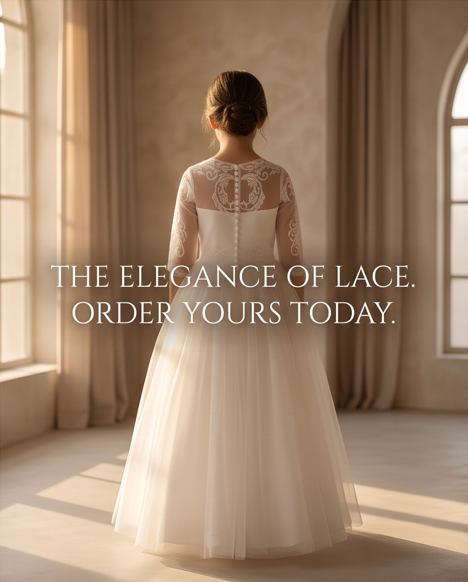 Grace Lace Communion Dress for Girls | Vinam Boutique Australia