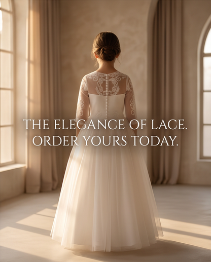 Grace Lace Communion Dress for Girls | Vinam Boutique Australia