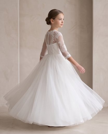 Grace Lace Communion Dress for Girls | Vinam Boutique Australia
